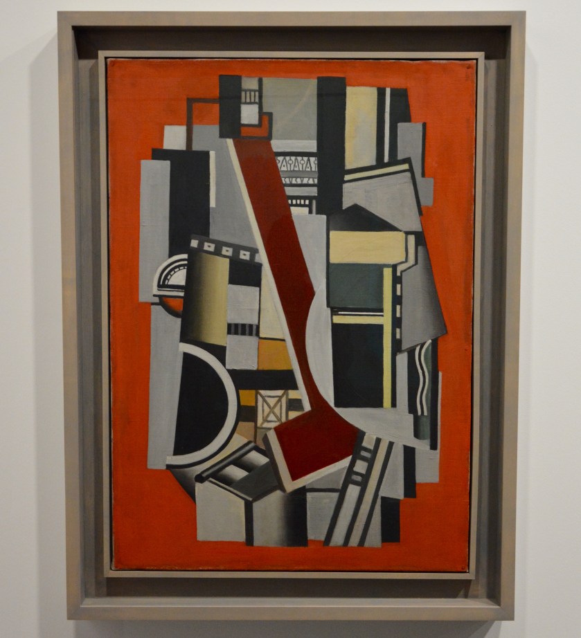 Élément mécanique sur fond rouge (1924)