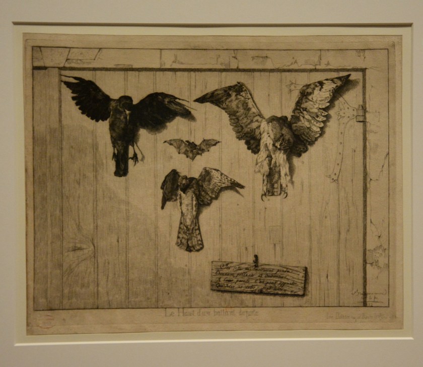 "Parte superior del batiente de una puerta" por Félix Bracquemond. 1852. BNF.