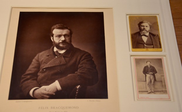Retrato de Félix Bracquemond, "La galería contemporána", por Émile Courtin, prueba fotomecánica, 1876